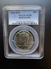 1965-D/D AU58 Kennedy Half Dollar 50C 90% Silver Repunched Mint Mark FS-501