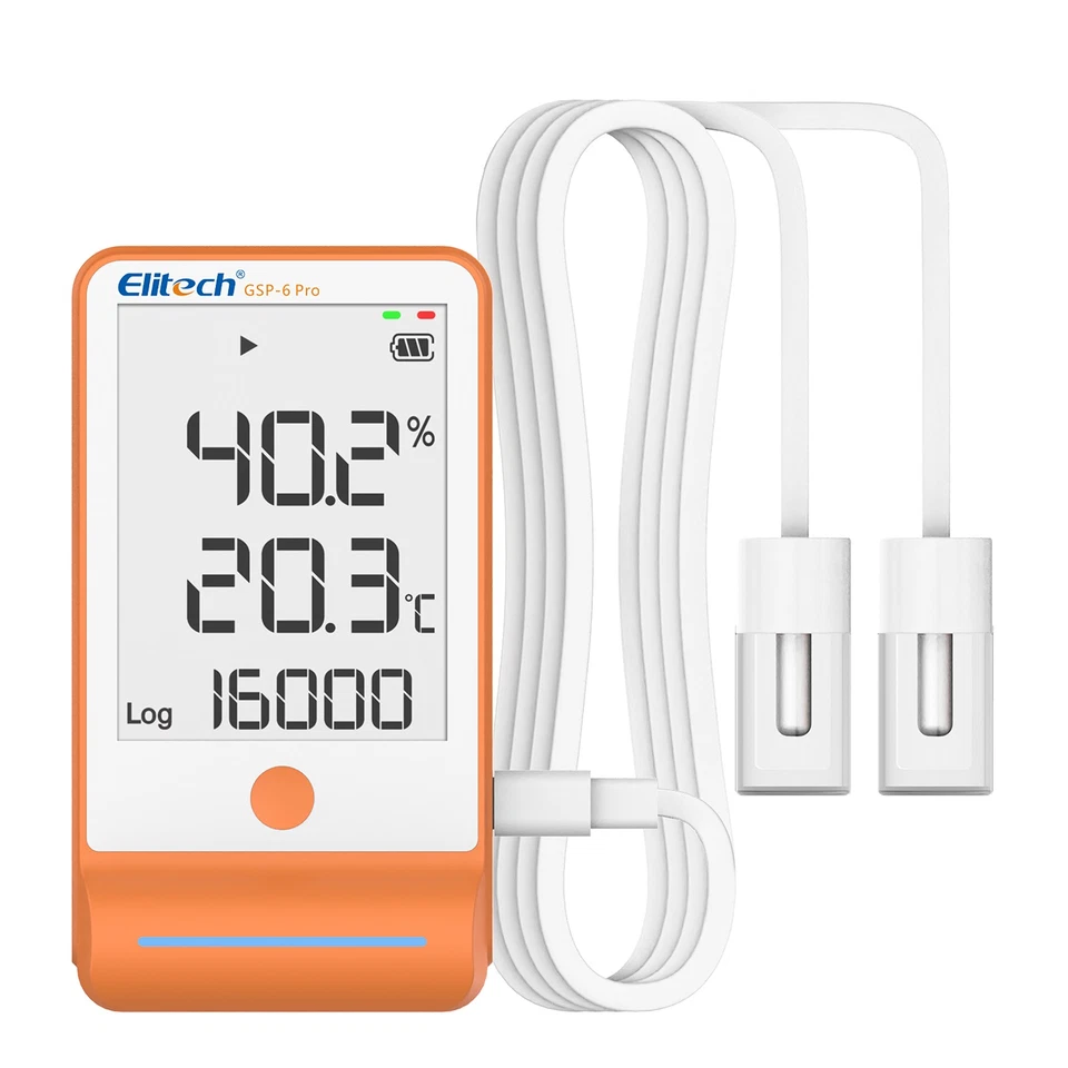 Elitech Temperature Humidity Data Logger GSP-6Pro/6Pro-GTDE Thermometer Vaccine - Image 4 of 4