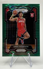 2023-24 Panini Prizm Amen Thompson Green Pulsar Prizm RC /25 #150 Rockets