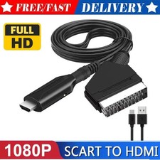 SCART To HDMI Converter Audio Video Adapter For HDTV Sky Box STB Plug HD TV DVD