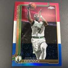 2025-26 Topps Chrome - Jaylen Brown #51 Red White & Blue Refractor