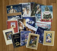 Christmas Religious Greeting Cards w/scriptures - You Choose