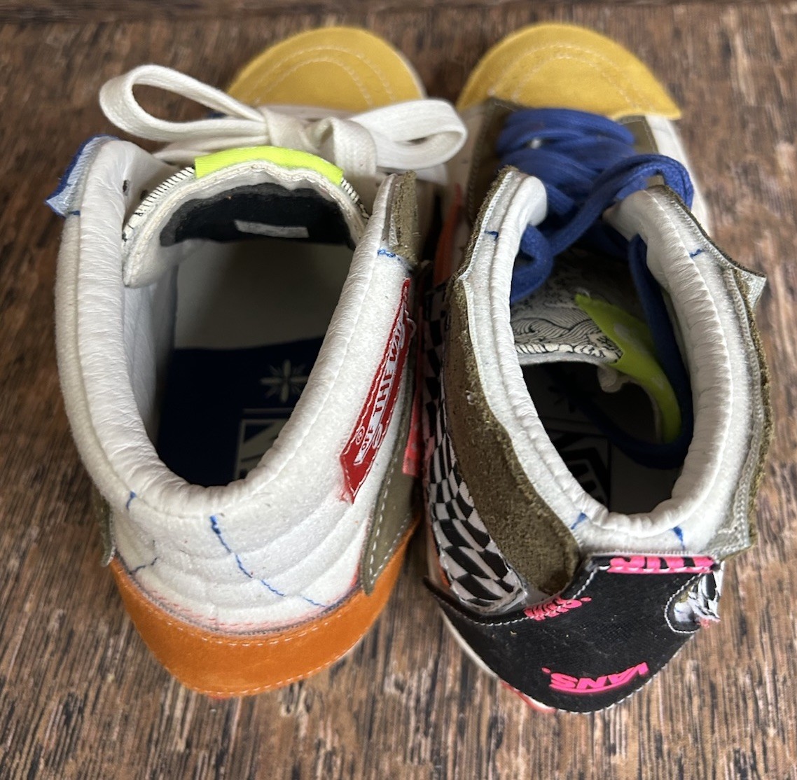 Vans X Taka Hayashi Sk8 Hi Skateboard Sneakers DIY Designs Men’s 7 Women’s 8.5 thumbnail 9