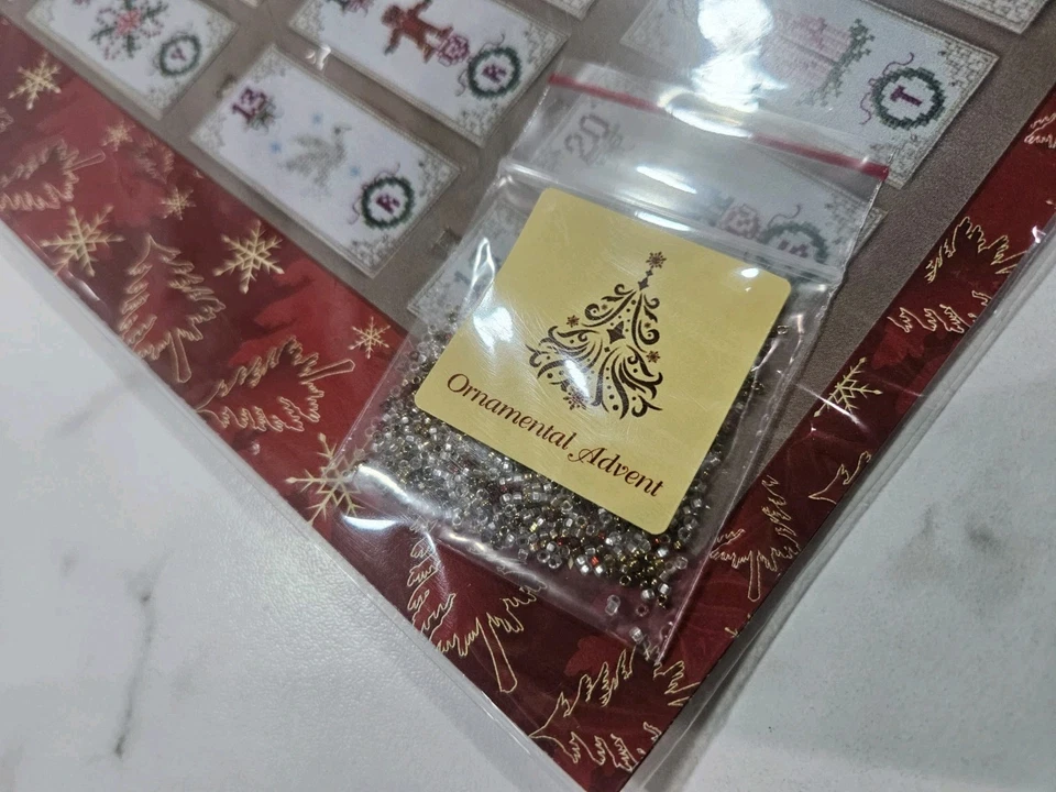 NOVO PADRÃO DE PONTO CRUZ JUST NAN ORNAMENTAL ADVENT COM ENFEITES - Imagem 2 de 4