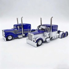 596 1:64 Die klassische Peterbilt 379 Custom-LKW-Sattelzug Gussmodell