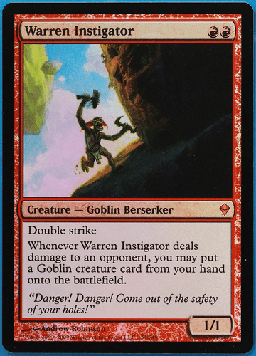 Warren Instigator FOIL Zendikar NM Red Mythic Rare CARD (502404) ABUGames - Picture 1 of 2