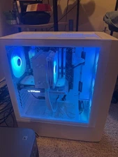 White Gaming PC Ryzen 5 5600X, NVIDIA 4060, 32GB RAM, W/Keyboard & Headset