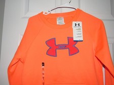 NWT New UNDER ARMOUR Women's Medium Sweatshirt Semi Fitted ColdGear Storm Orange