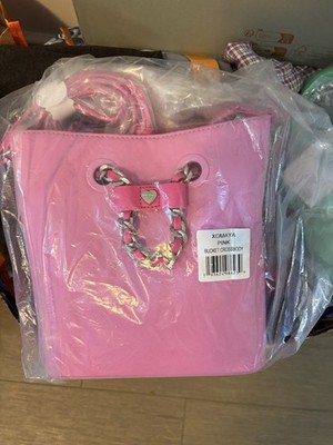 Betsey Johnson Crossbody Bucket Bag Bubblegum Pink NWT