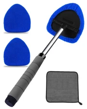 Auto Window Cleaning Tool, Retractable Windshield Cleaner Wand, Car Window Gl...