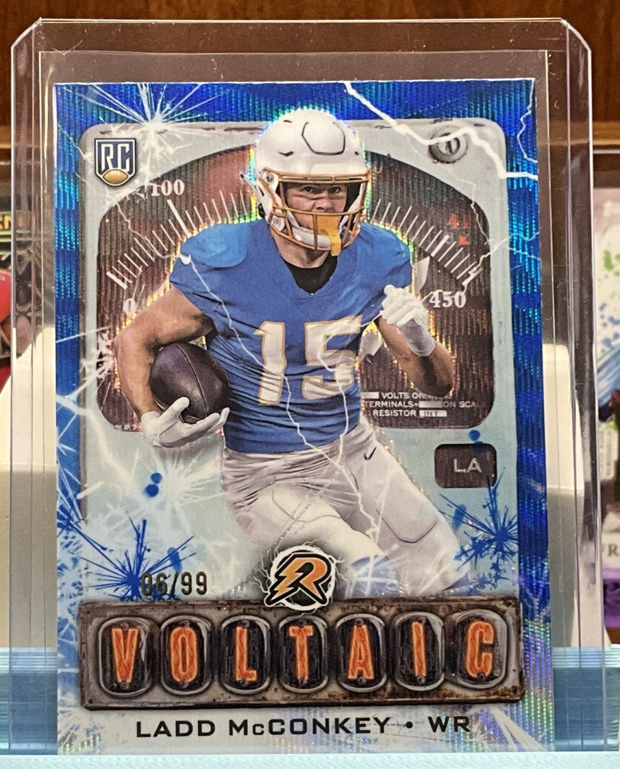 Ladd McConkey - 2024 Topps Resurgence - Blue Voltaic RC Insert #6/99