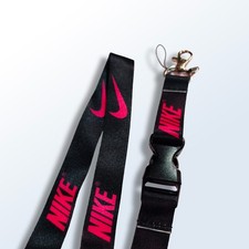 Image of Nike Lanyard for Keyring ID Holder Phone Neck Strap - Blue Black Red Pink White