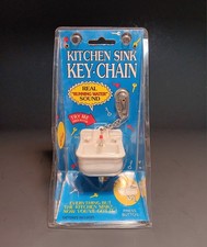 1995 Kitchen Sink Key Chain Real Running Water Sounds Novelty Gag New In Box