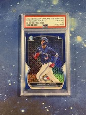 Yhoangel Aponte 2023 Bowman Chrome Mega Box 1st Blue Mojo Refractor /150 PSA 10