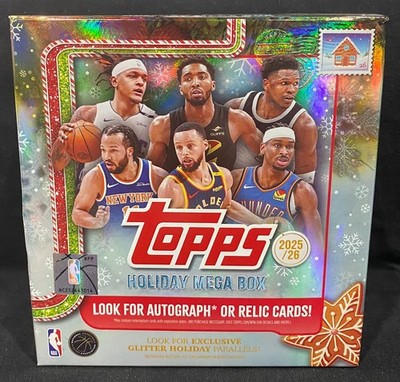 2025-26 Topps NBA Holiday Plaid Silver/Light Blue Glitter Blue Metallic Variants