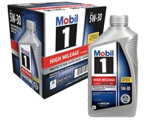 Mobil 1 High Mileage Full Synthetic Motor Oil 5W-30, 6-Pack of 1 quarts