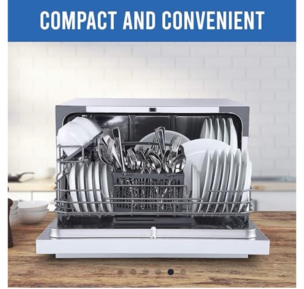 Farberware Professional 6-place Setting Countertop Dishwasher FCD06SSWHB 3