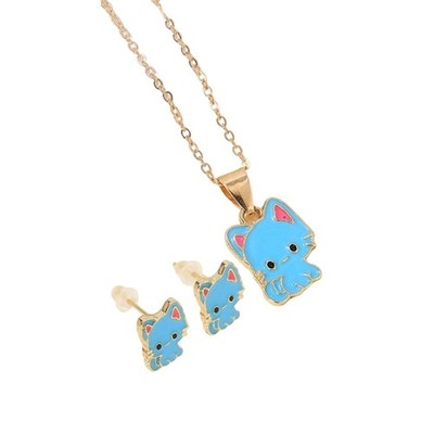 Necklace Studs Earrings Alloy Texture Suitable for Fashion Enthusiasts Present