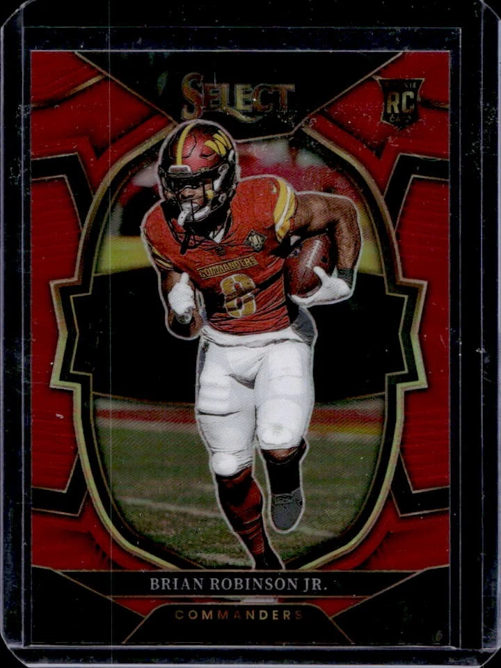 2022 Select Brian Robinson Jr. RC Red Prizm Rookie Concourse #32/99