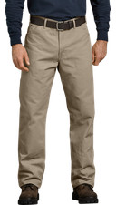 Dickies Relaxed-Fit Straight-Leg Carpenter Duck Jeans for Men - Rinsed Desert