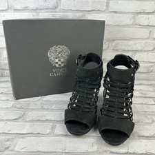Vince Camuto Heels Black VV-Evel Size 6.5M Strappy Minor Box Damage