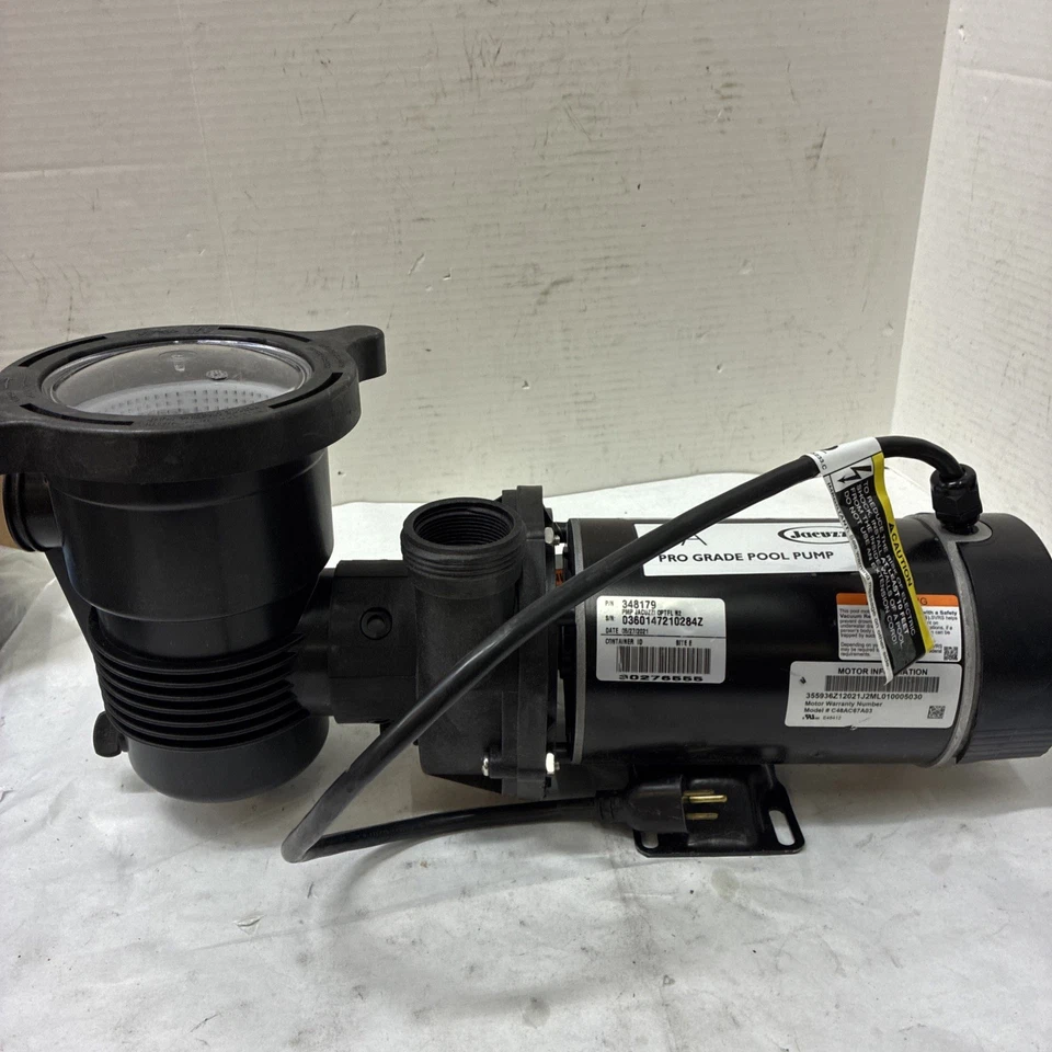 Jacuzzi 348179 JPA Pro Grade Pool Pump, Black - Image 2 of 3