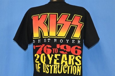 vintage 90s KISS DESTROYER TOUR 76 TO 96 20 YEARS OF DESTRUCTION t