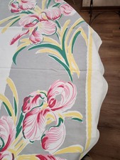 Vintage 1950's Bold Floral Tablecloth.