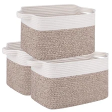 3 Pack Storage Baskets for Organizing, 13''X9.85''X8.7'' Storage Bins,Woven B...