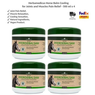 Herbamedicus Horse Balm Cooling Muscle Pain Relief Arnica Menthol 4x500ml