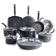 T-fal Ultimate Hard Anodized Nonstick Cookware Set 14 Piece, Oven Broiler Saf...