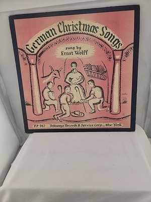 ERNST WOLFF German Christmas Songs 10'' LP VG+ FW 6947 Vinyl 1956 Record