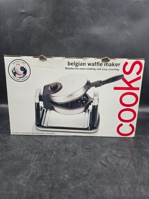 Cooks Belgian Waffle Maker Rotating 180° JCP Home 22320 NEW