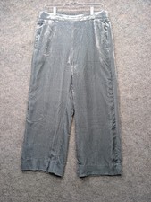 J. Crew Pants Women's 12 Gray Peyton Pull On Velvet Wide Leg Loungewear Elegant