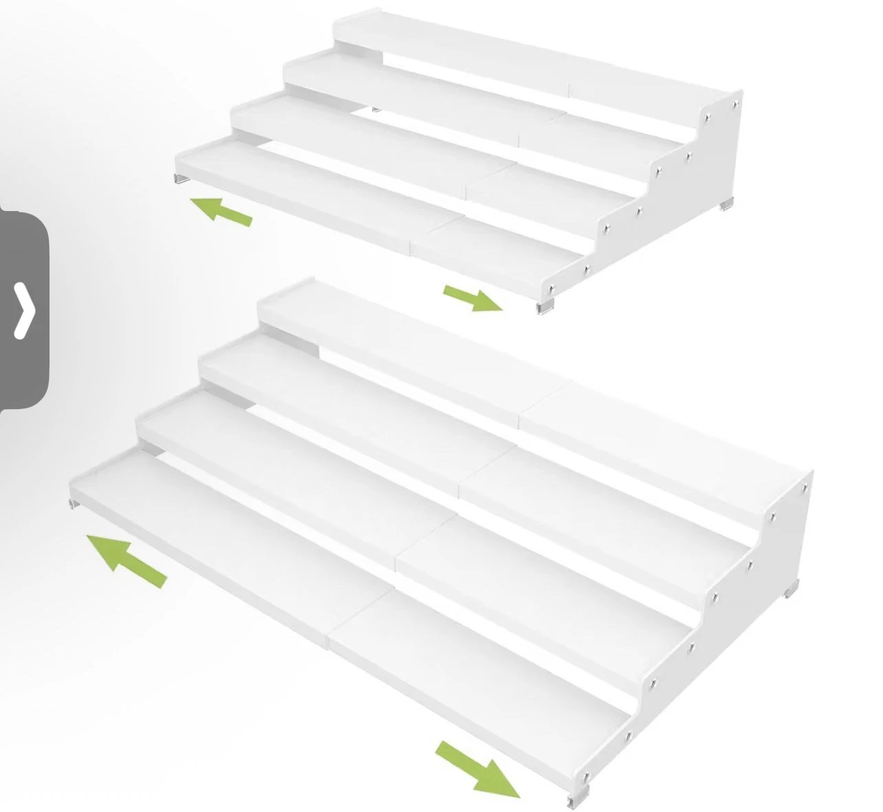 Jojocross Expandable 4-Iron Tier Step Spice Rack Organizer for Kitchen, Bathroom