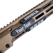 Custom Text M-LOK SLIM Rail Cover   2 Slot High Temp Textured Rail Cover MLOK