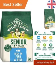 Healthy Senior Dog Food: Hypoallergenic Fish & Rice 2kg - Joint & Digestive Care 7.50 per kilo