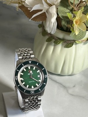 Luxury Rado Captain Cook Automatic Men's Green Dial Swiss Wristwatch