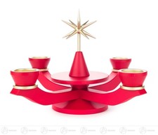 Advent Candlestick with Star, Red, for Tea Light Bxhxt 25 cmx21 cmx24,2in New