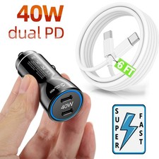 40W Super Fast Charge USB Type-C Car Charger For Samsung Galaxy S25 S24 S23 S22