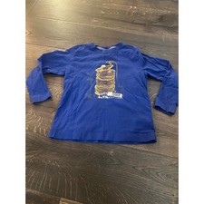 Hanna Andersson Kids Blue Long Sleeve Pancake Syrup Shirt Size 110 size 5