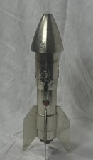VTG Astro Mfg Rocket Space Ship Mechanical Coin Bank 1957 Berzac Creation NO KEY