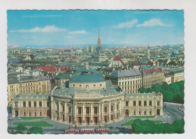Austria Vienna. The Old Imperial Theater. Burgtheater. Hans H. Rau R825. Vintage
