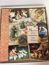 HALLMARK VINTAGE NEW MEMORIES last a Lifetime CLOSE SCRAPBOOK ALBUM W/ PAGES