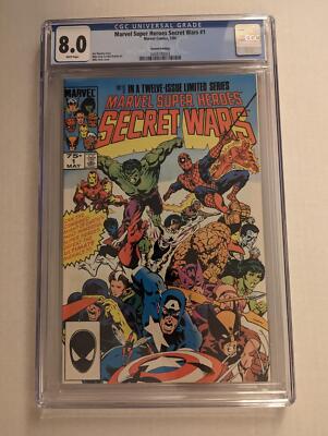 1984 MARVEL SUPER HEROES SECRET WARS #1 CGC 8.0 1ST BEYONDER 2ND PRINT KEY RARE