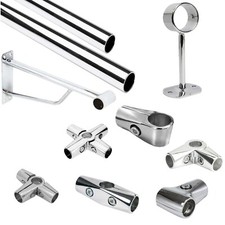 32mm NEW CLOTHES GARMENT RAIL WALK IN WARDROBE CHROME TUBING HANGING RAIL SYSTEM