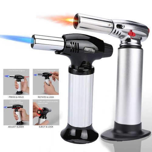 Soplete de gas butano encendedor cocina reposteria recargable llama ajustable US - Bild 1 von 39