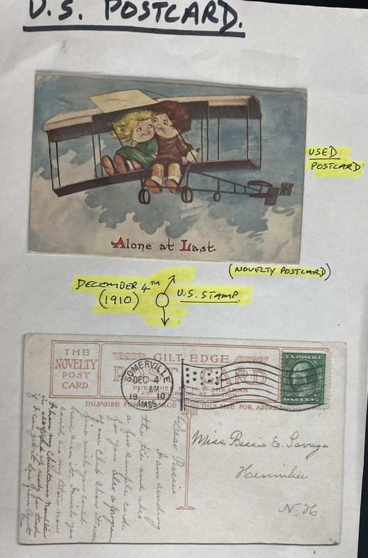 1910 Somerville MA Usa Picture Postcard Cover Early Aviation Alone At Last