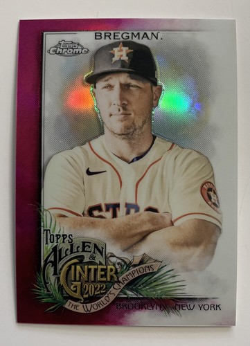 2022 Topps Allen & Ginter Chrome Alex Bregman Magenta Refractor! 053/199