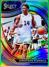 2021 Panini Chronicles Select Draft Jonathan Kuminga Silver Rookie Prizm RC #28